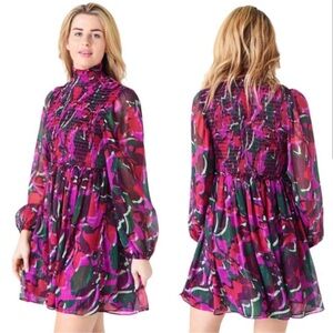 Anthropologie MISA Jessa Dress Holiday Sparkle‎ Abstract Size med